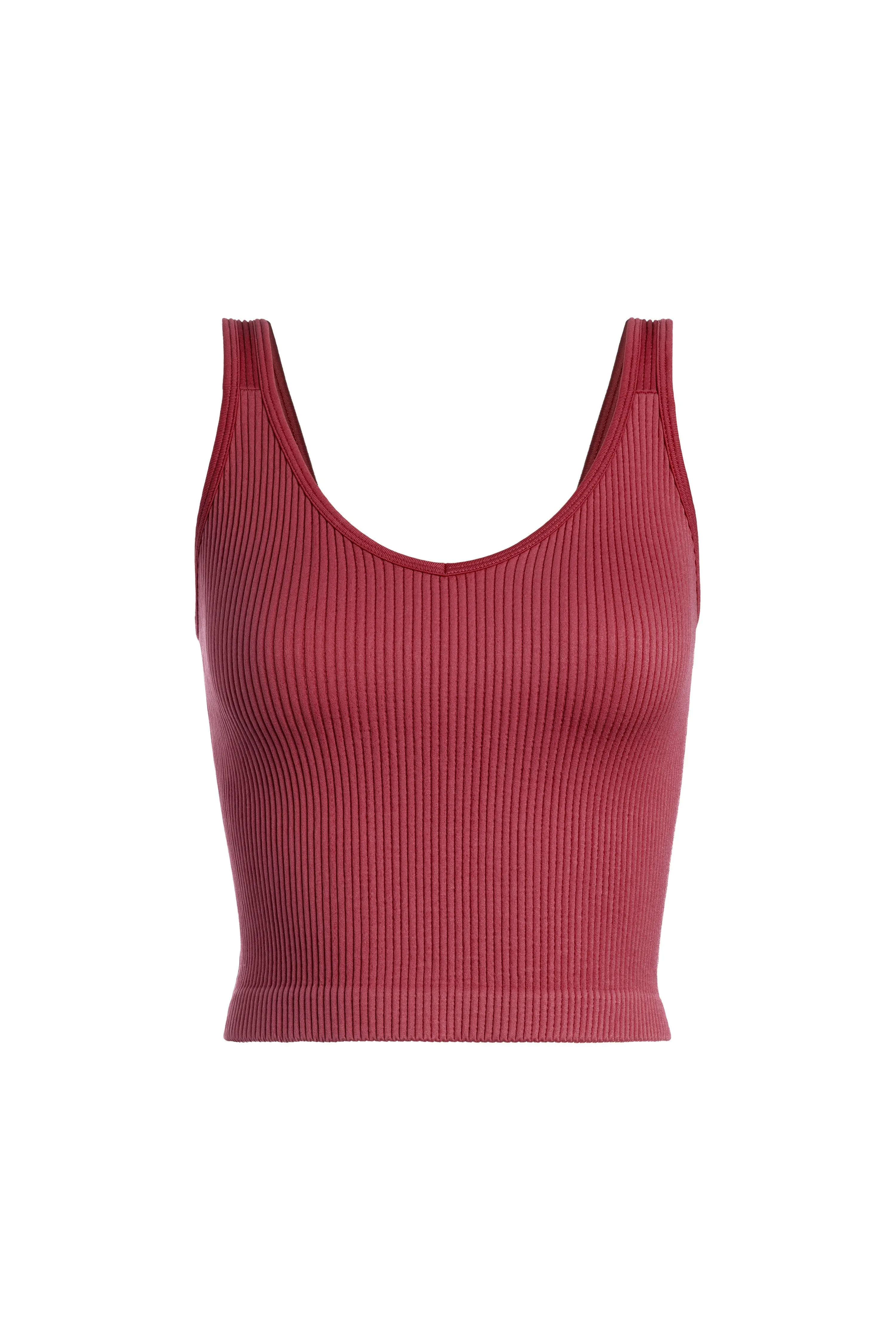 Thick Rib V-Neck Sleeveless Tank Top