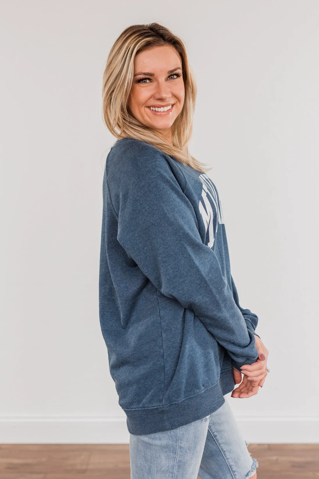 Thread & Supply "Midwest" Crew Neck Pullover- Blue