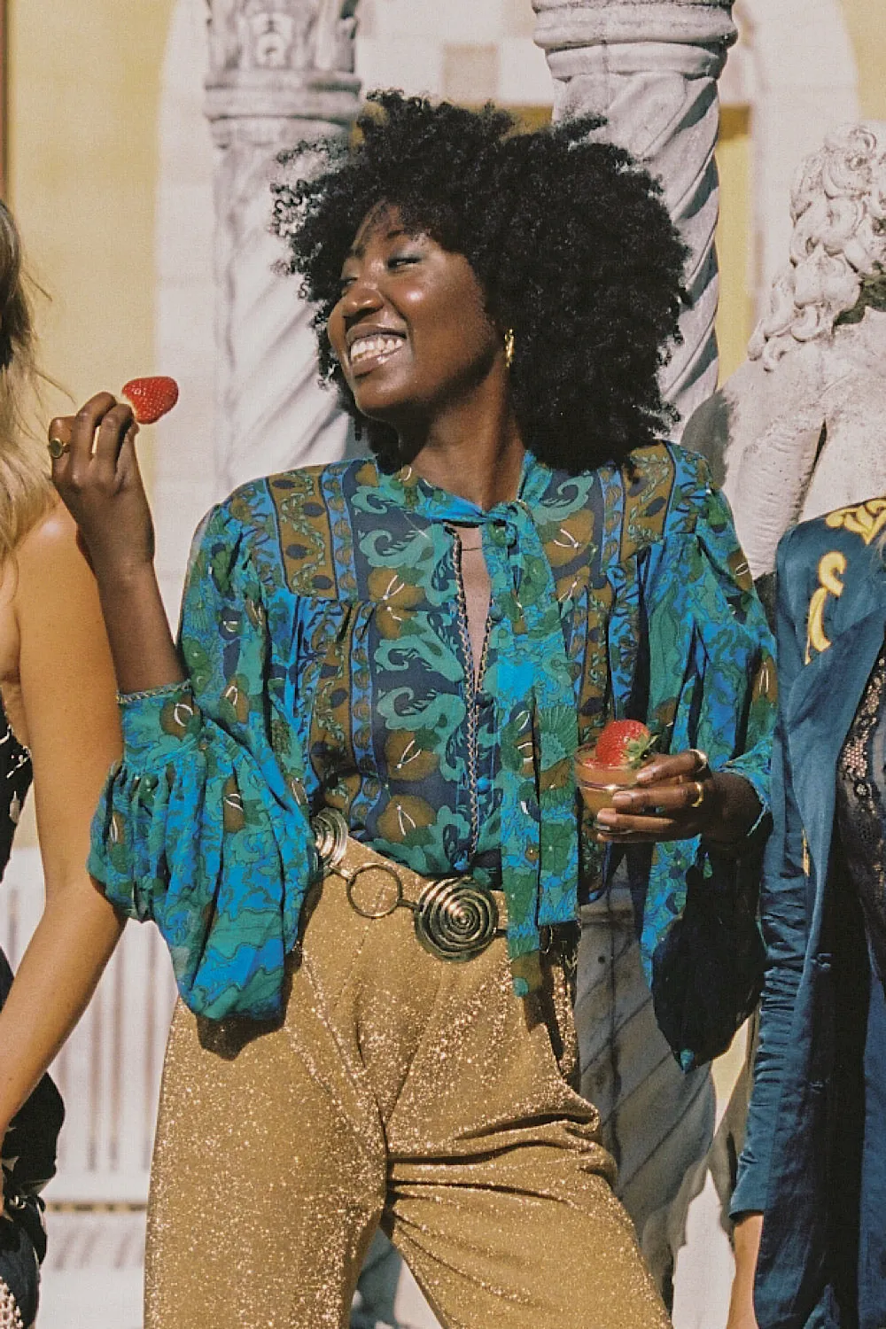 Till The Morning Comes Silk Blouse - Bird Of Paradise