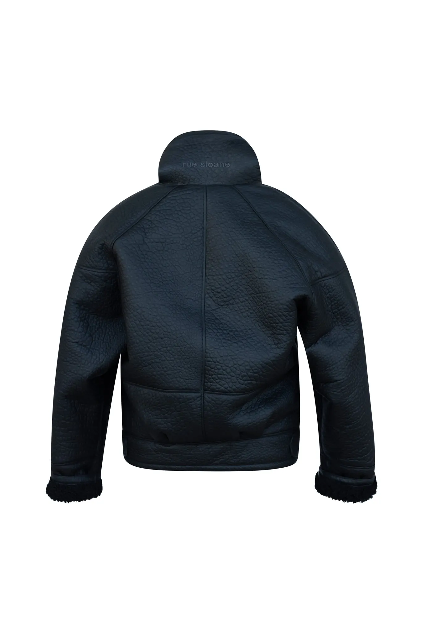 TIMOTHY Shearling Leather Jacket in Noir