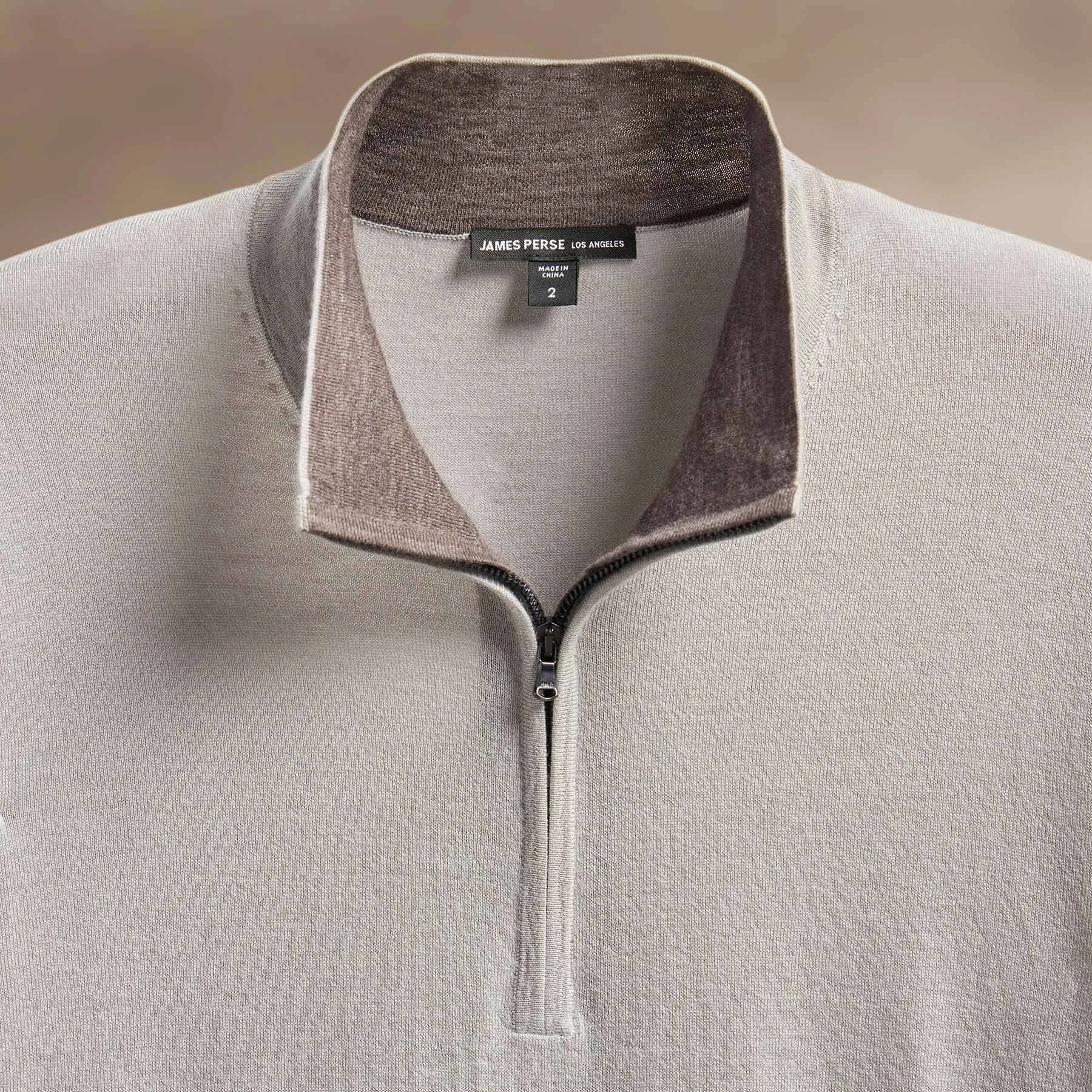 Ultrafine Cashmere Half Zip - Concrete