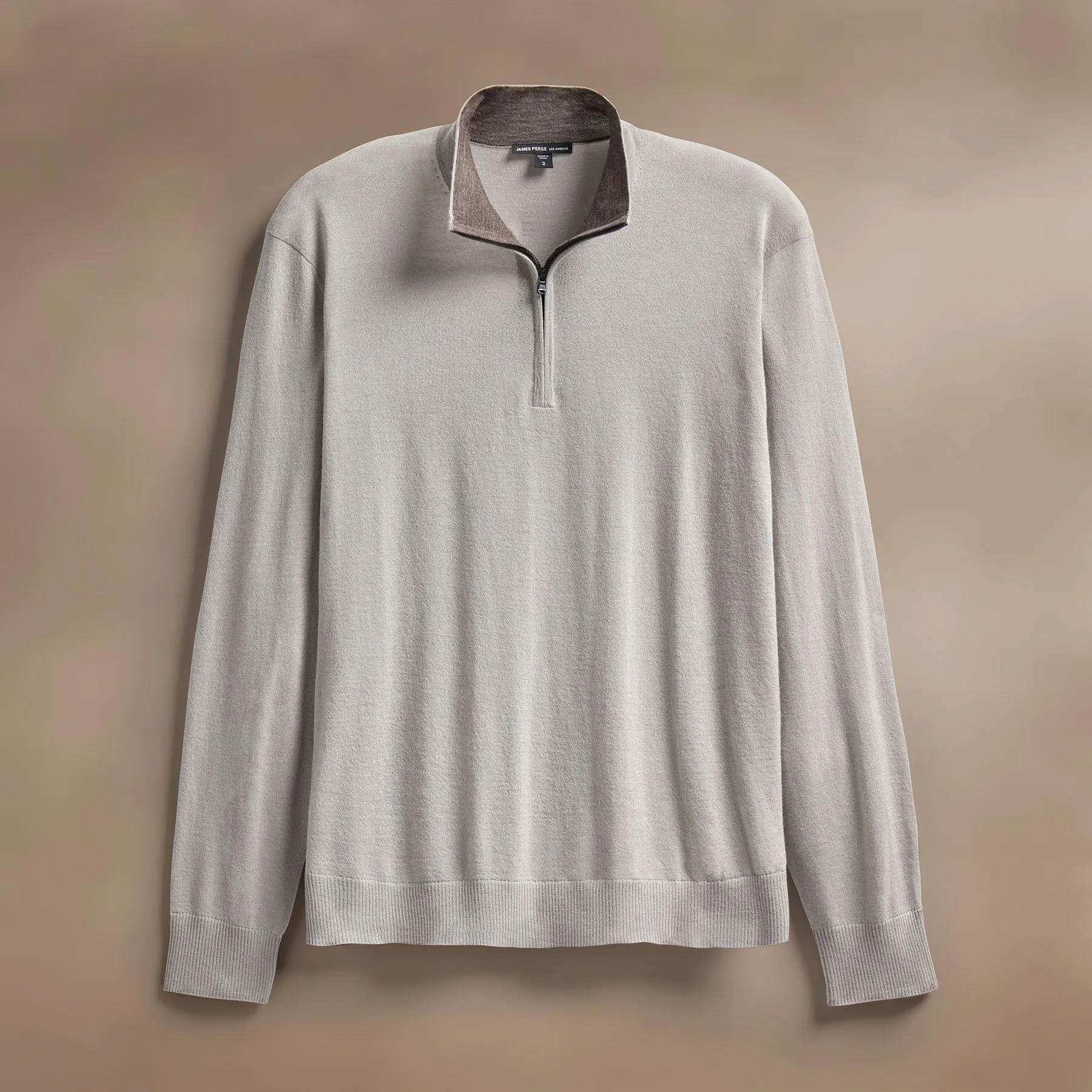 Ultrafine Cashmere Half Zip - Concrete