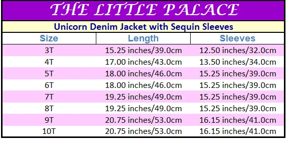 Unicorn Denim Jacket With Sequin Sleeves - Priority Shipping
