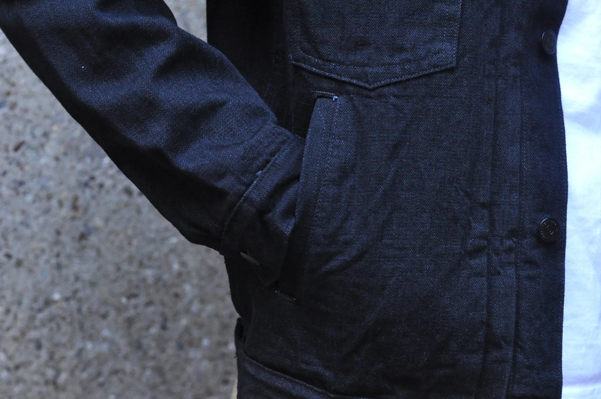 Unique Garment 14oz 'Before Dawn' Type 2 Black Denim Jacket