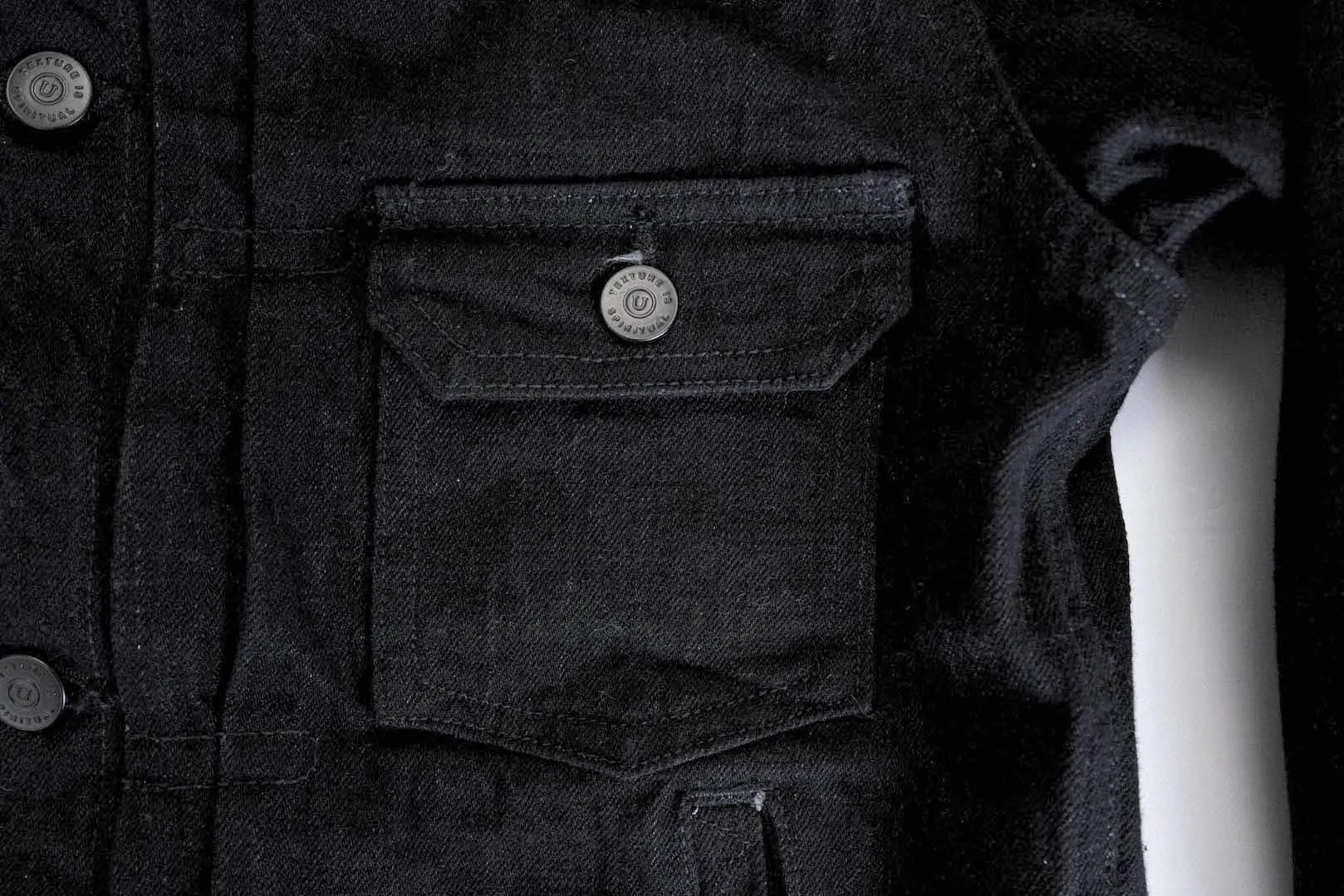 Unique Garment 14oz 'Before Dawn' Type 2 Black Denim Jacket
