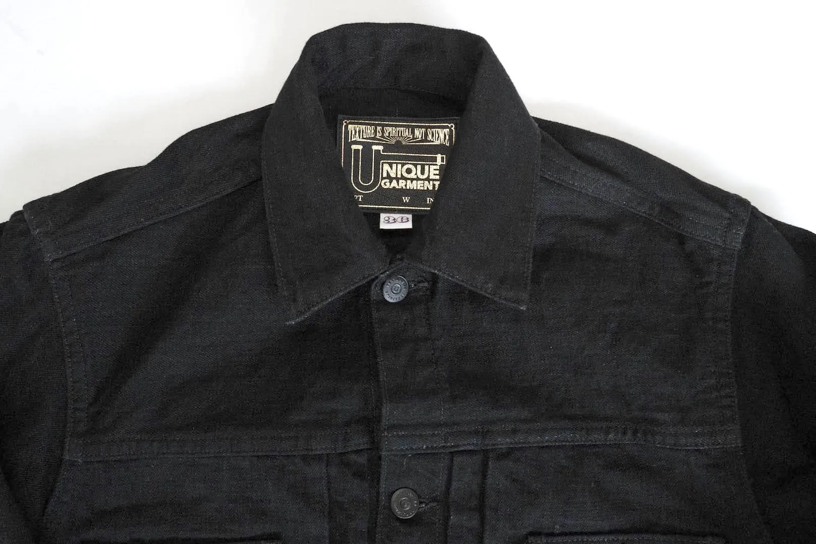 Unique Garment 14oz 'Before Dawn' Type 2 Black Denim Jacket