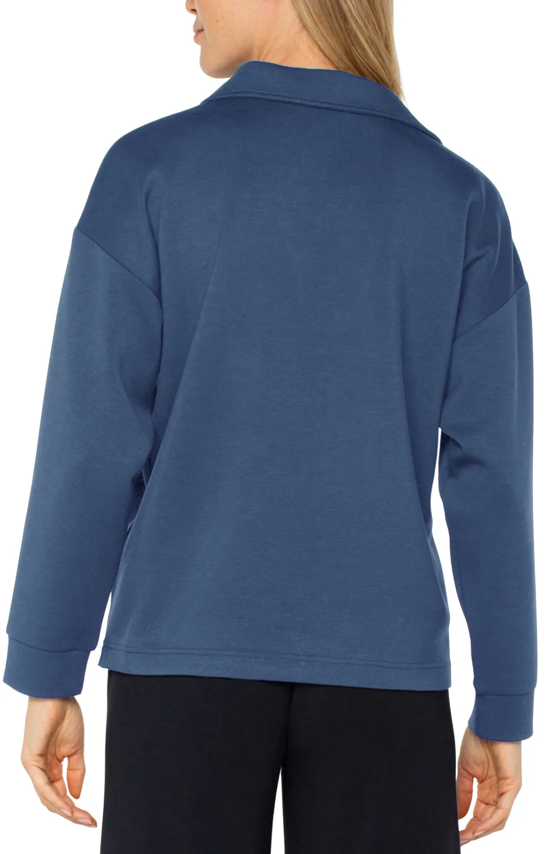 V-Neck Popover - Prussian Blue