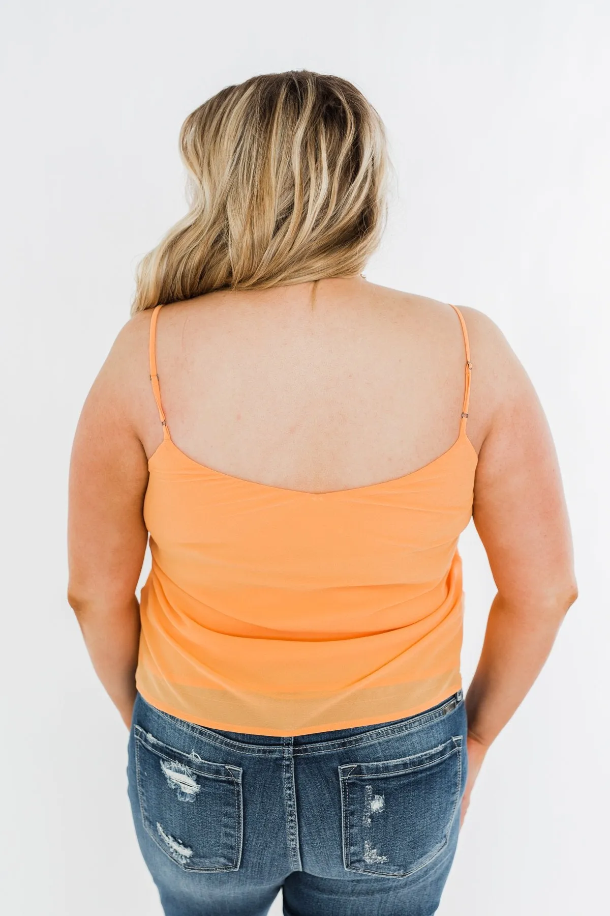 V-Neck Shift Tank Top- Mango
