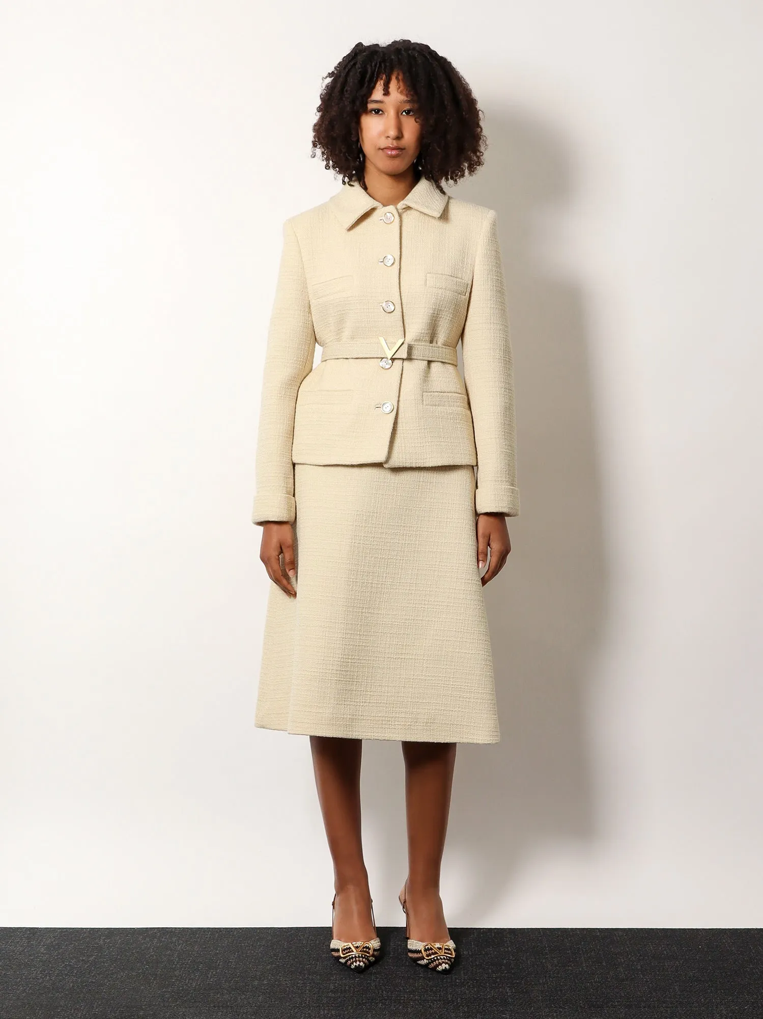 Valentino Virgin Wool Blazer With Silk Lining