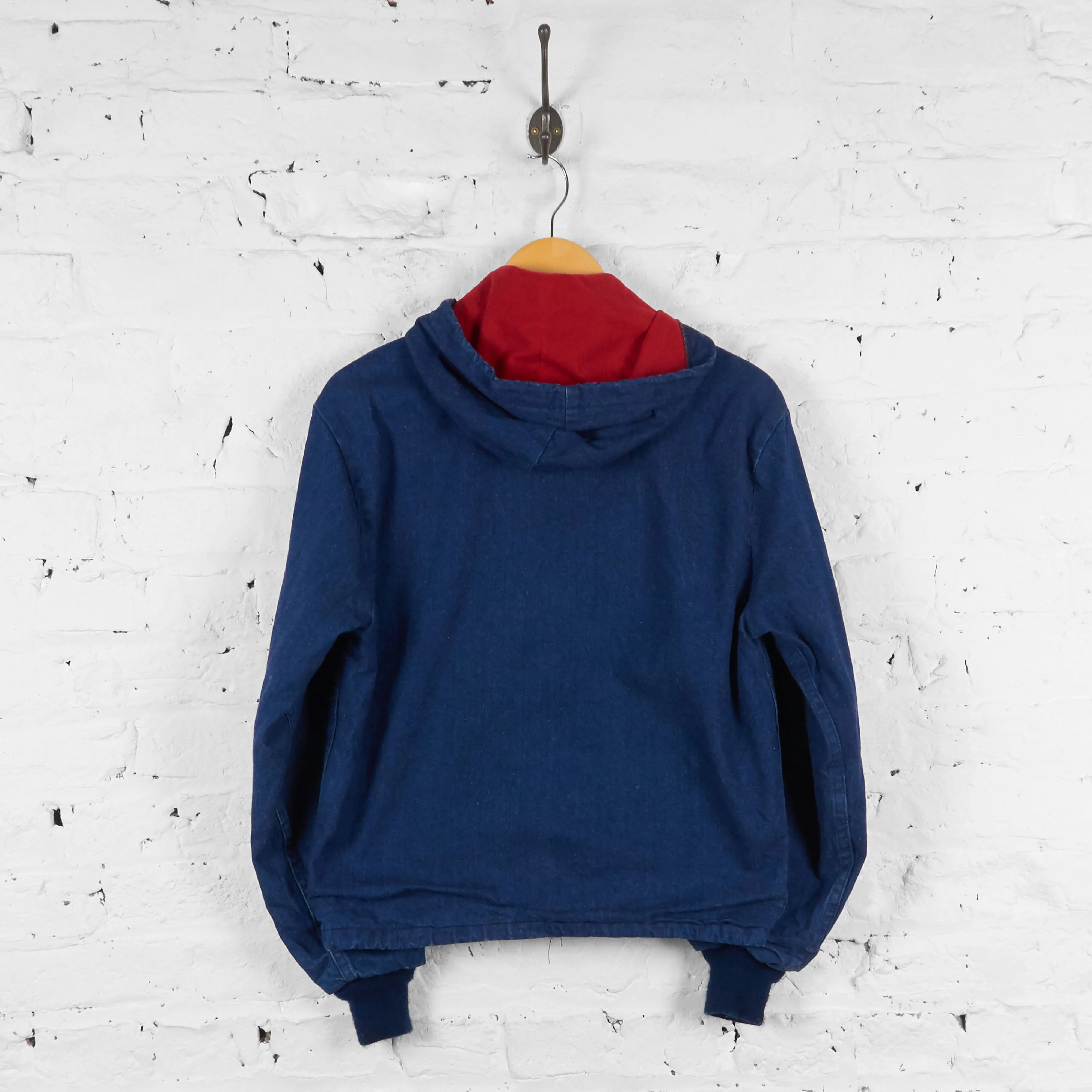 Vintage Carhartt Denim Hooded Jacket - Blue - S