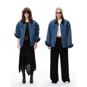 Vintage Washed Lambskin Denim Jacket