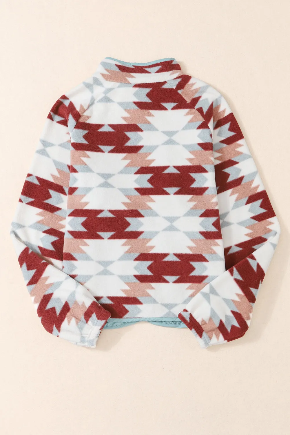 Western Aztec Zipper Fleece Jacket