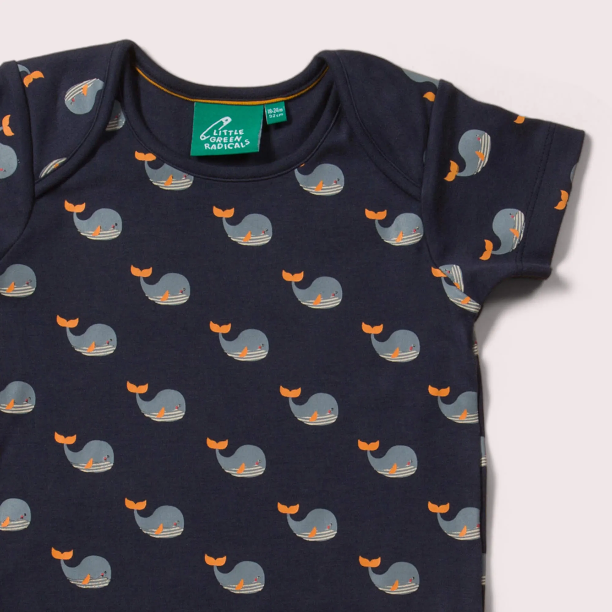 Whale Song Organic Baby Bodysuit Set - 2 Pack