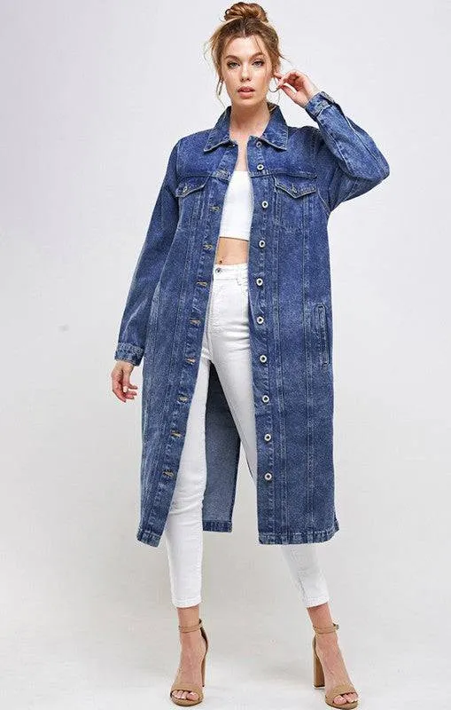 White Non-Stretch Third Quarter Denim Jacket