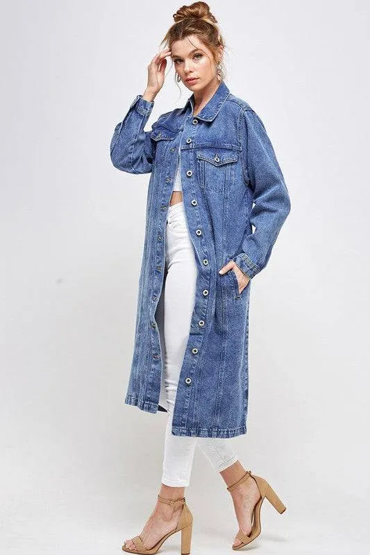 White Non-Stretch Third Quarter Denim Jacket