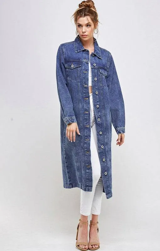 White Non-Stretch Third Quarter Denim Jacket