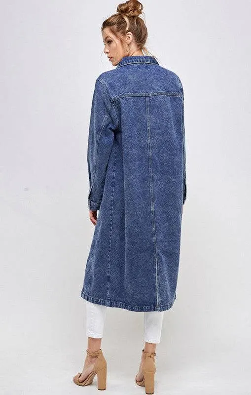 White Non-Stretch Third Quarter Denim Jacket