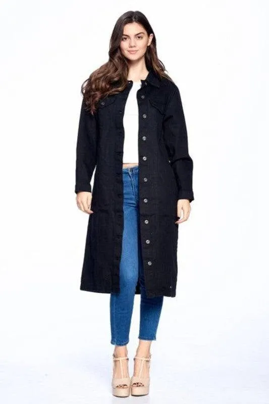 White Non-Stretch Third Quarter Denim Jacket