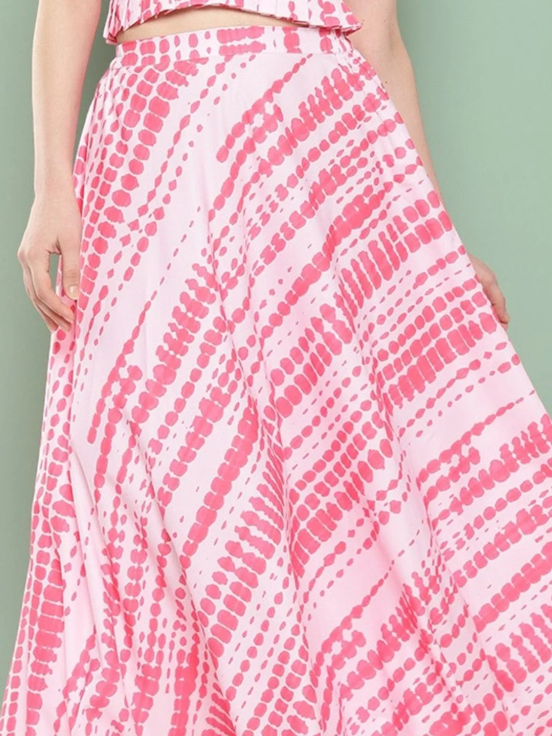 Women Flared Printed Maxi Skirt-AHSKCRDP-15030