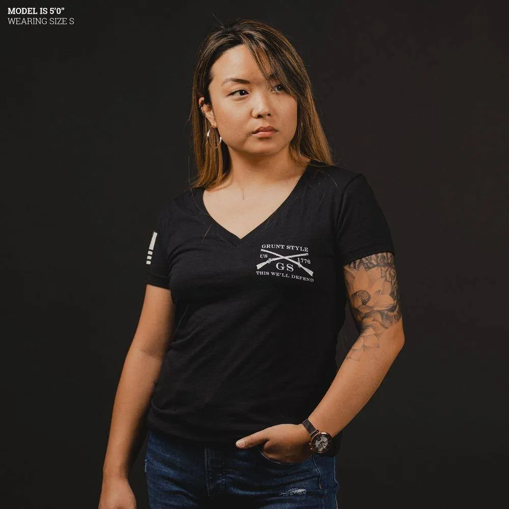 Women's Easy Rider V-Neck - Black
