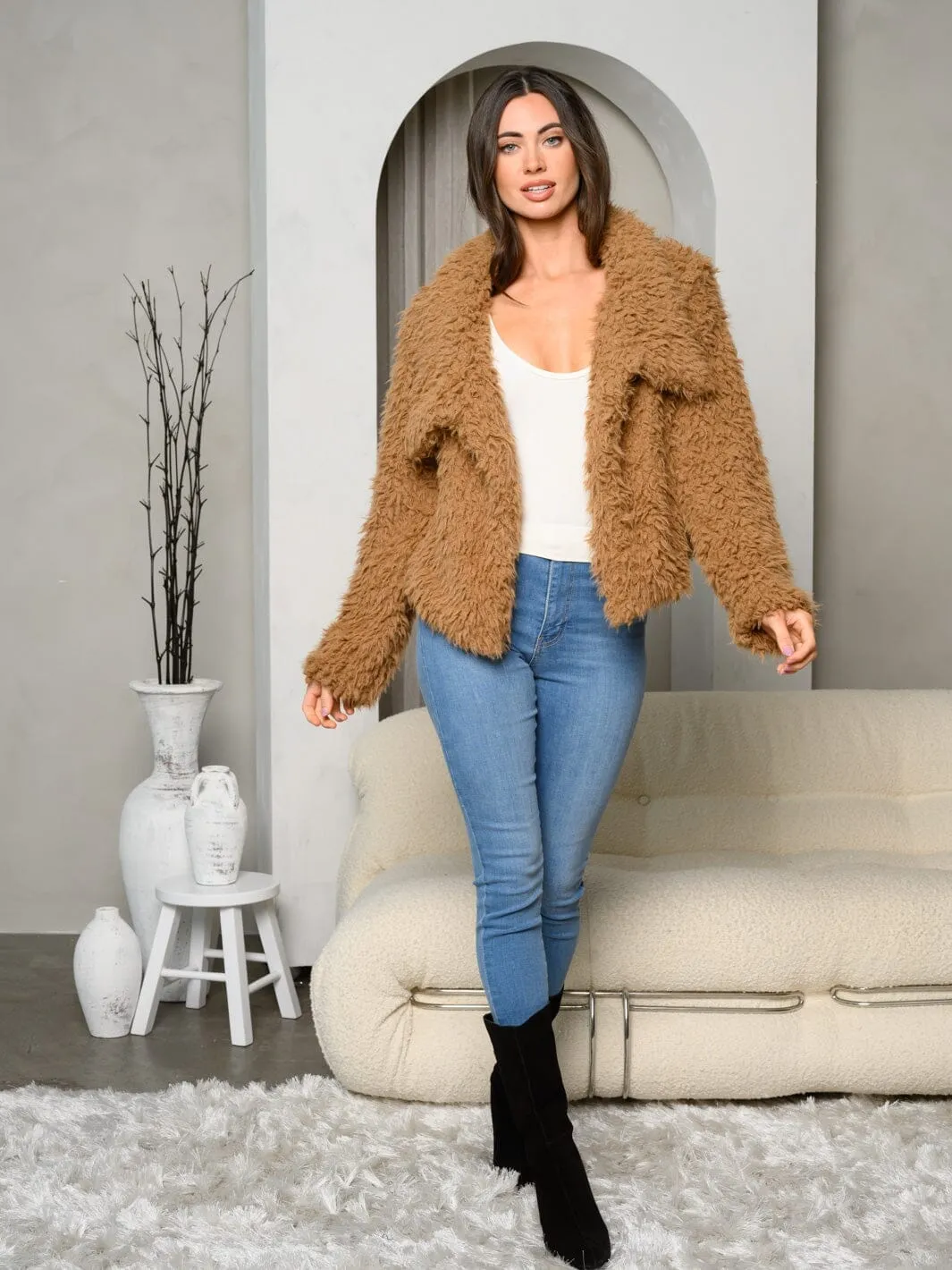 WOMEN'S LONG SLEEVE FRONT OPEN FLEECE JACKET