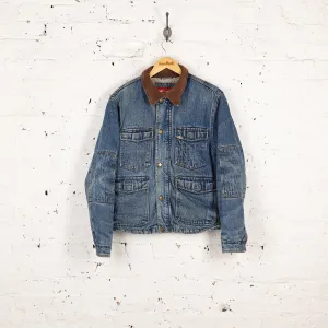 Wragler Fleece Lined Winter Denim Jacket - Blue - S