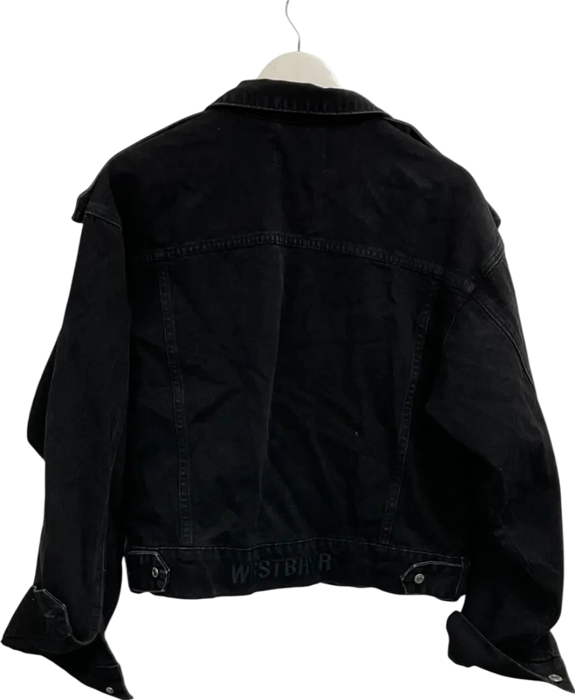 WRSTBHVR Black Frank Denim Jacket UK M