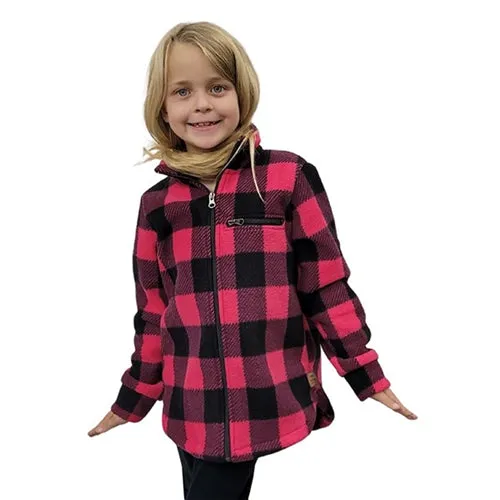 YOUTH CAMP JACKET BUFFALO CHECK FUCHSIA