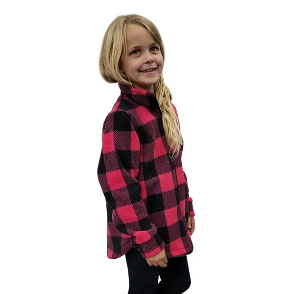 YOUTH CAMP JACKET BUFFALO CHECK FUCHSIA