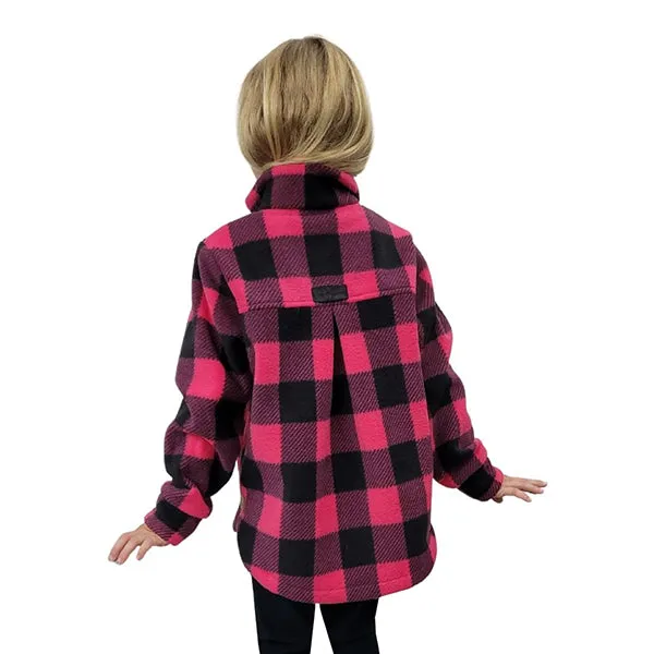 YOUTH CAMP JACKET BUFFALO CHECK FUCHSIA
