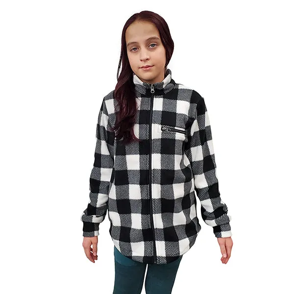 YOUTH CAMP JACKET BUFFALO CHECK WHITE