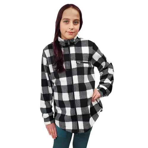 YOUTH CAMP JACKET BUFFALO CHECK WHITE