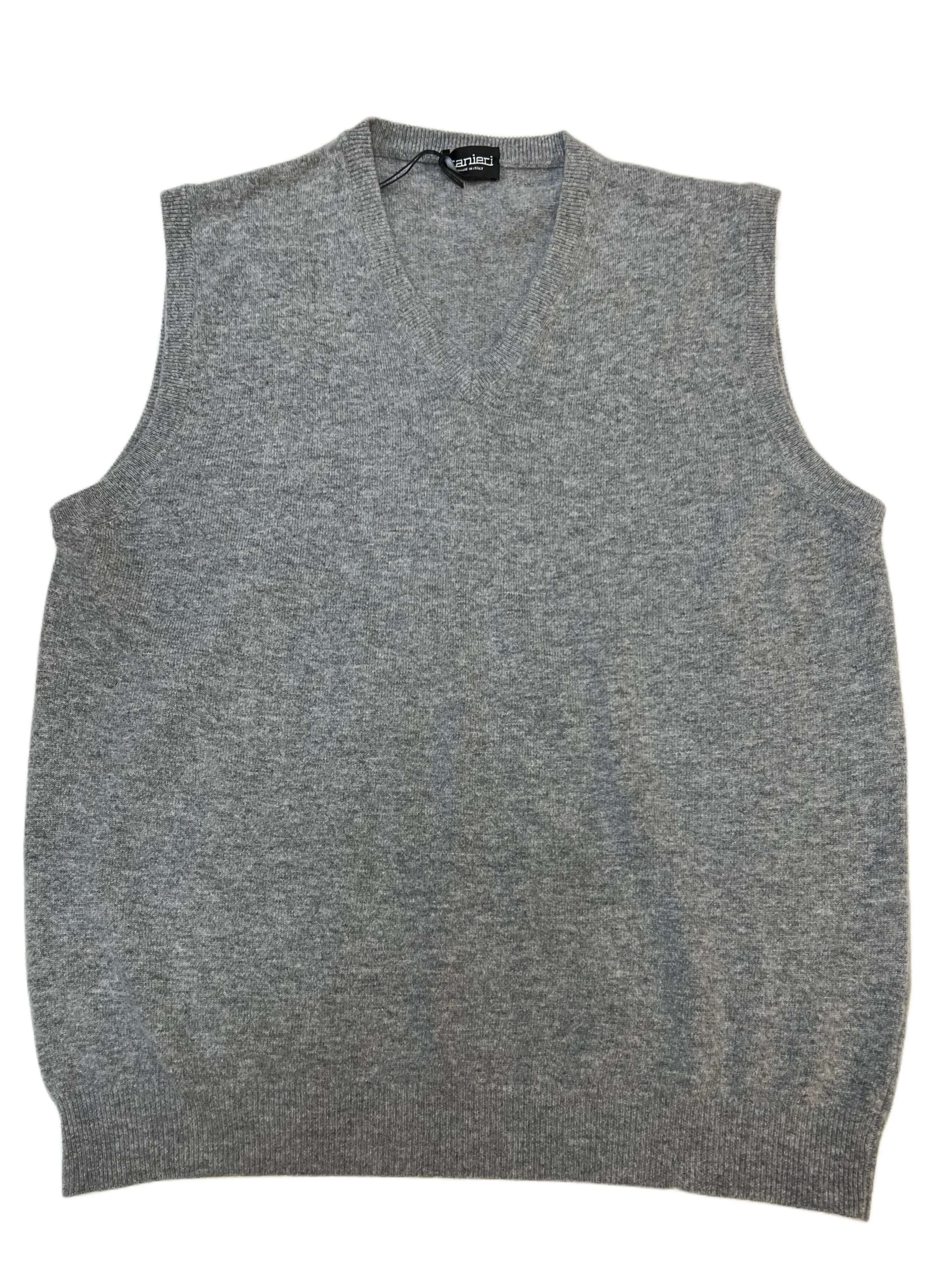 ZANIERI Men's Gray Sleeveless Vest Sz L NWT