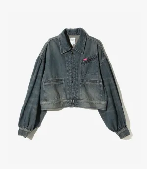 Zip-Up Work Jacket – Indigo Denim